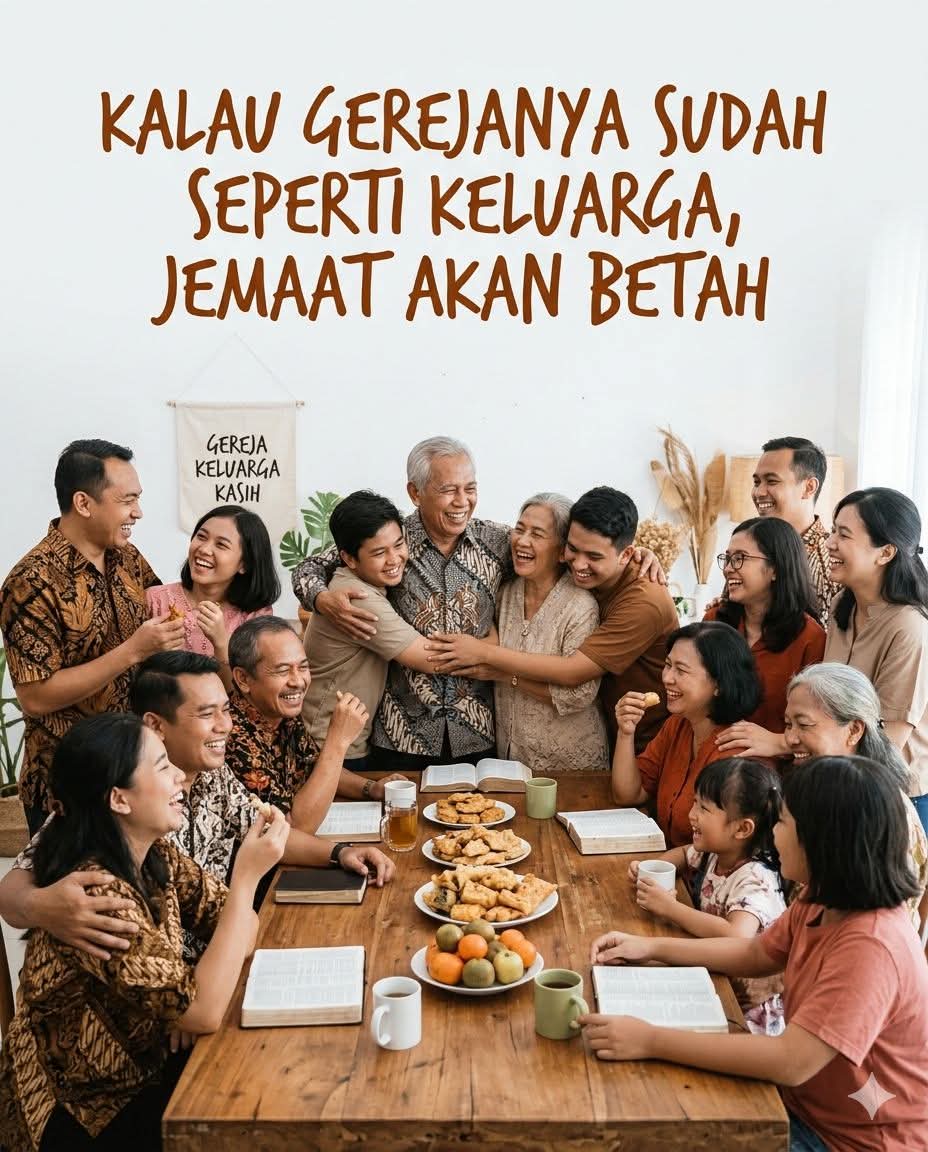 Kalau gerejanya sudah seperti keluarga, jemaat akan betah